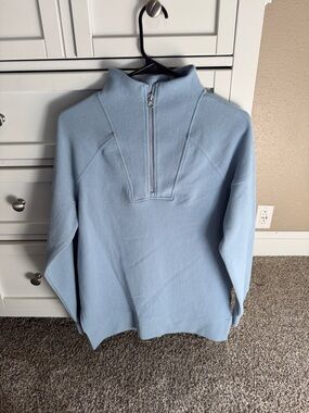 Light Blue Half-Zip Men's Sweater
